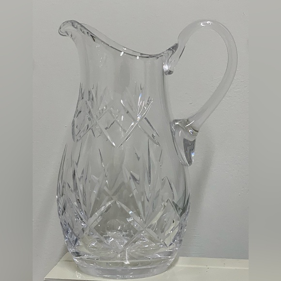 Brand New Vintage Unused Leaded Deep Cut Crystal Starburst Pattern Jug Pitcher - Picture 16 of 16